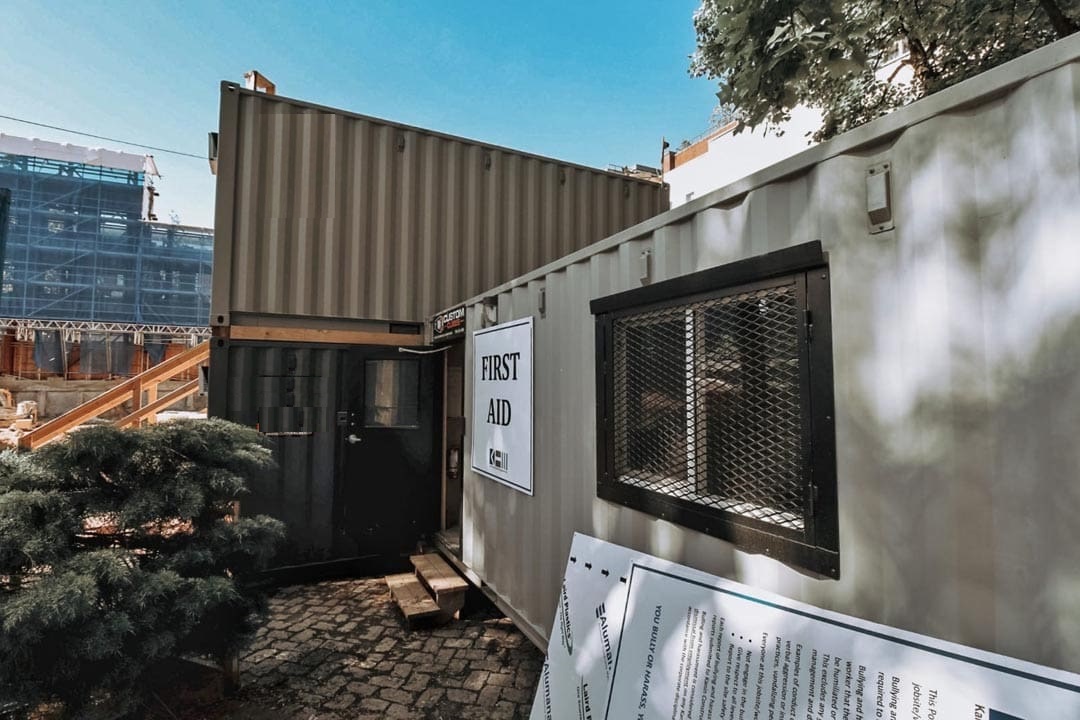 20’ Office CUBE – Wood Finished - Port Shipping Containers
