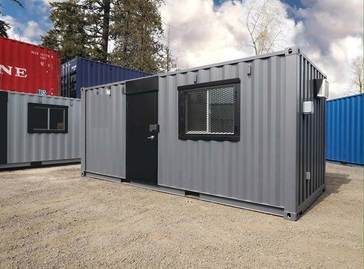 20’ Office CUBE – Wood Finished - Port Shipping Containers