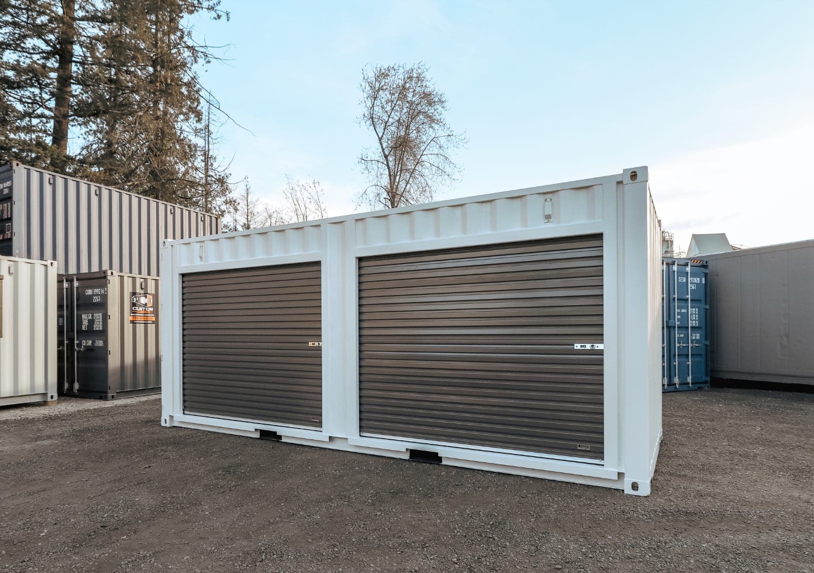 20′ Shipping Container + (2)  8′ Rollup Doors - Port Shipping Containers