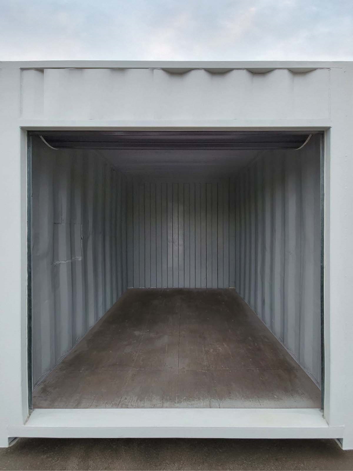 10’ “Cut Down” Used Container + Rollup - Port Shipping Containers