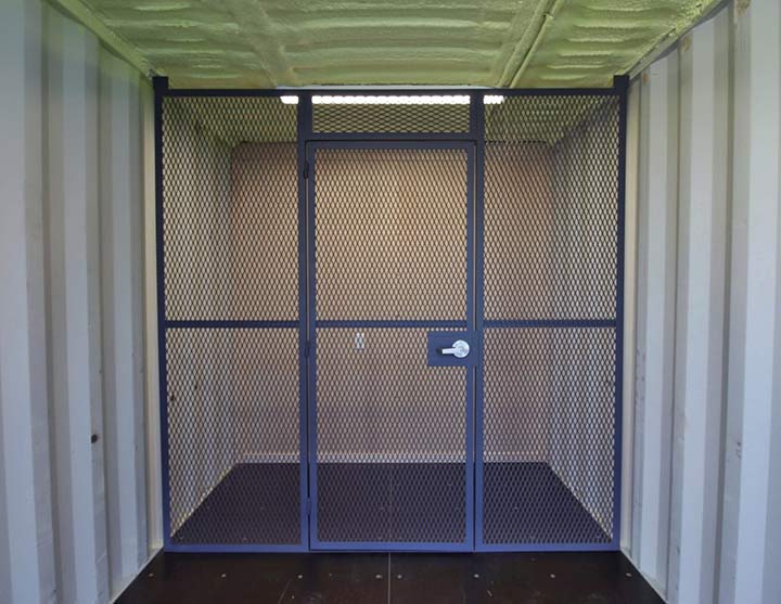 7′ Office Container + Storage Locker