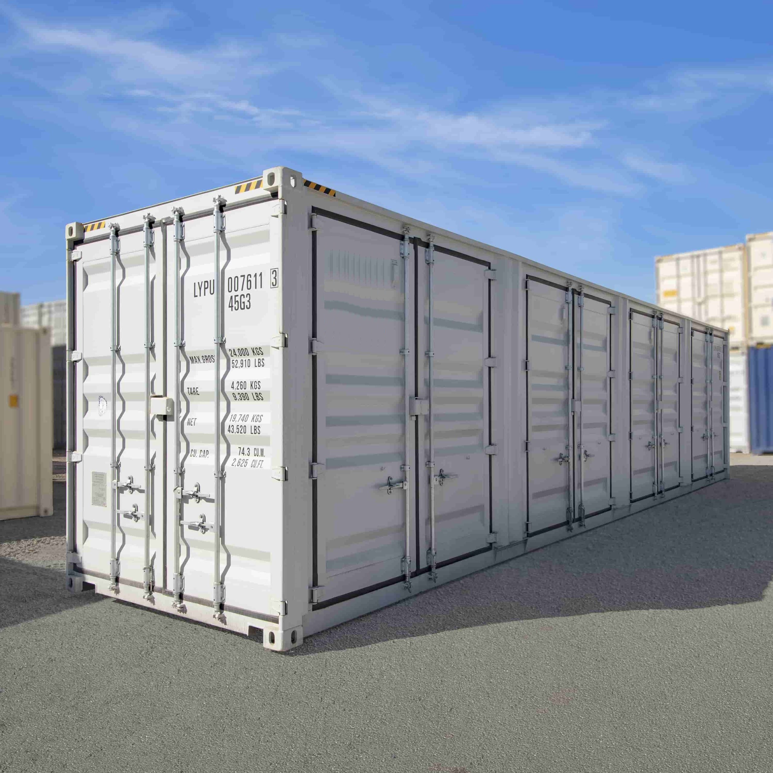 40’HC New (1-trip) Shipping Container with 4 x Side Doors - Port Shipping Containers
