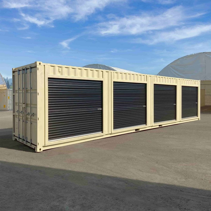 40&rsquo;HC &ldquo;CONTAINMENT CUBE&rdquo; with 4 x Roll Up Doors - Port Shipping Containers