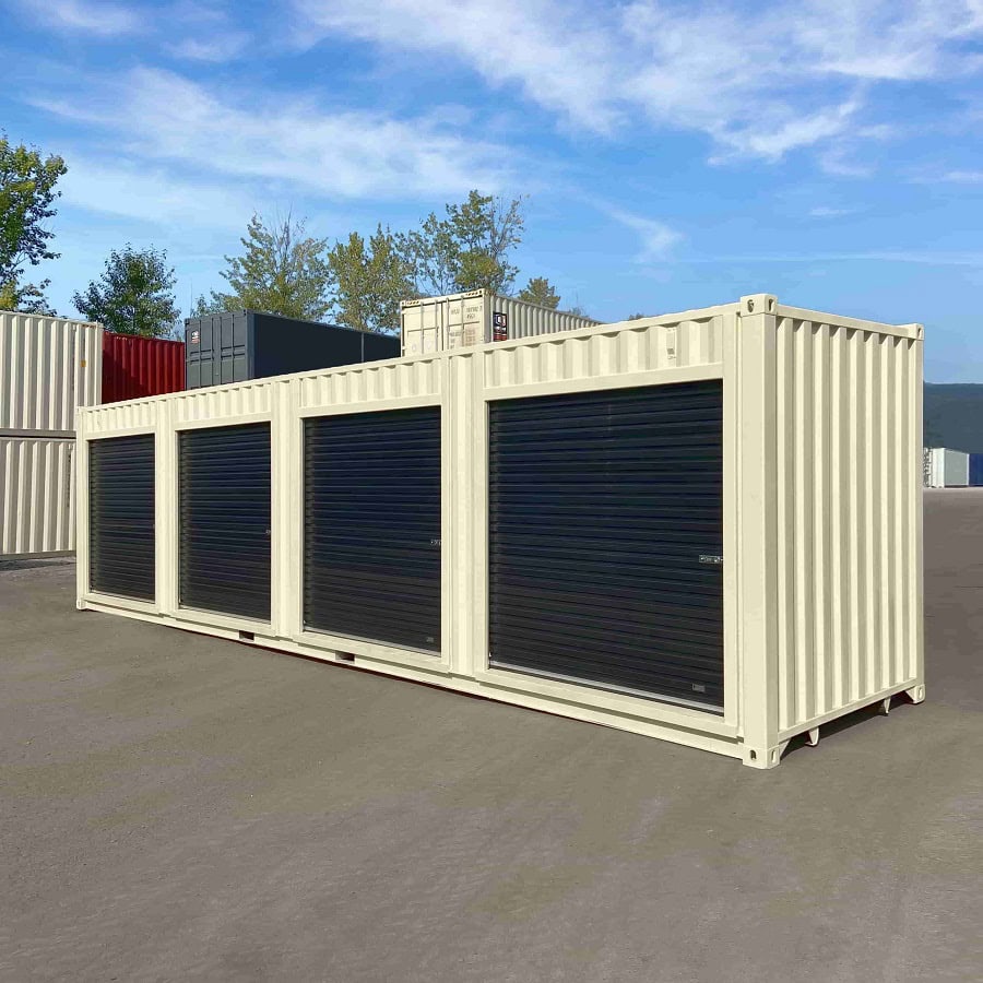 40&rsquo;HC &ldquo;CONTAINMENT CUBE&rdquo; with 4 x Roll Up Doors - Port Shipping Containers