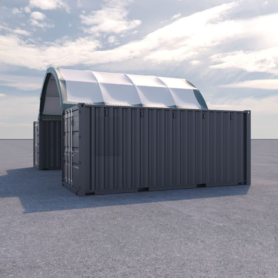 20’ x 20’ Fabric Container Shelter - Port Shipping Containers