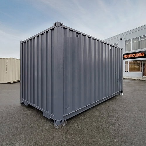 15′ “Cut Down” Used Container + Rollup - Port Shipping Containers