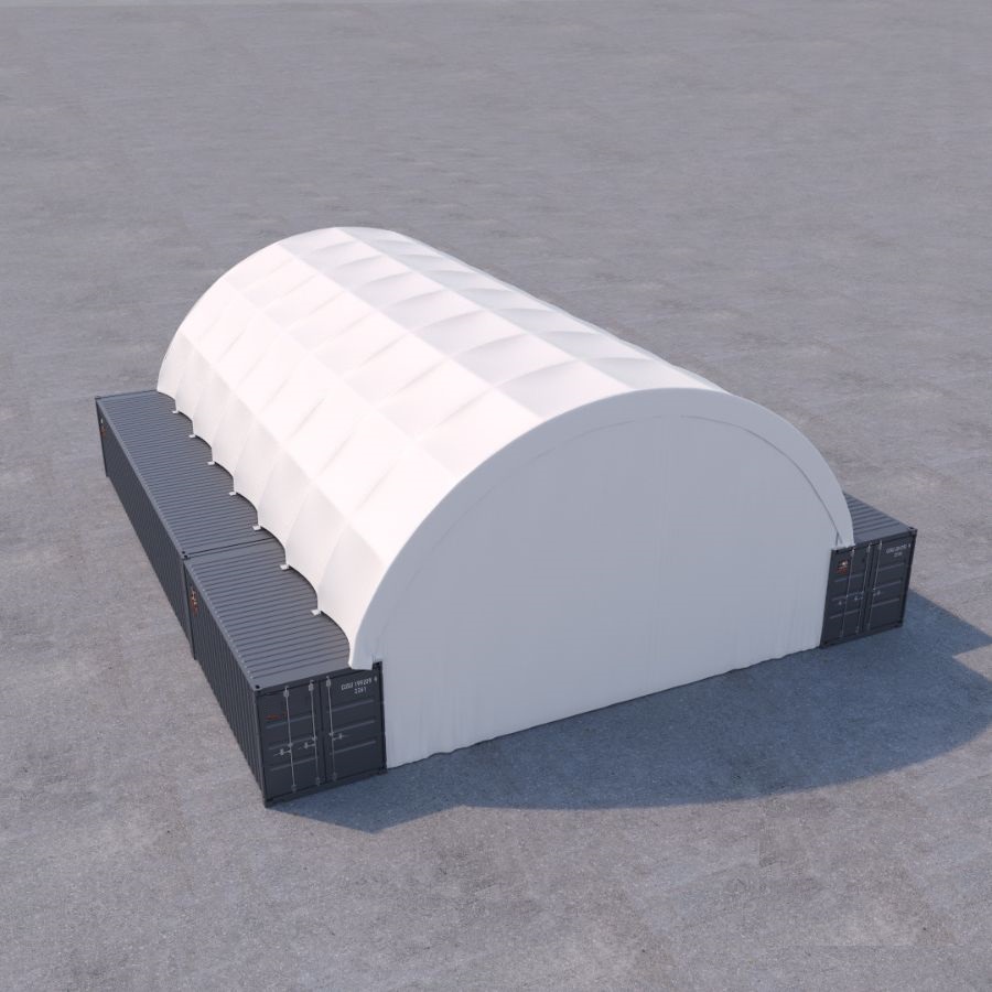 40&rsquo; x 60&rsquo; Container Shelter - Port Shipping Containers