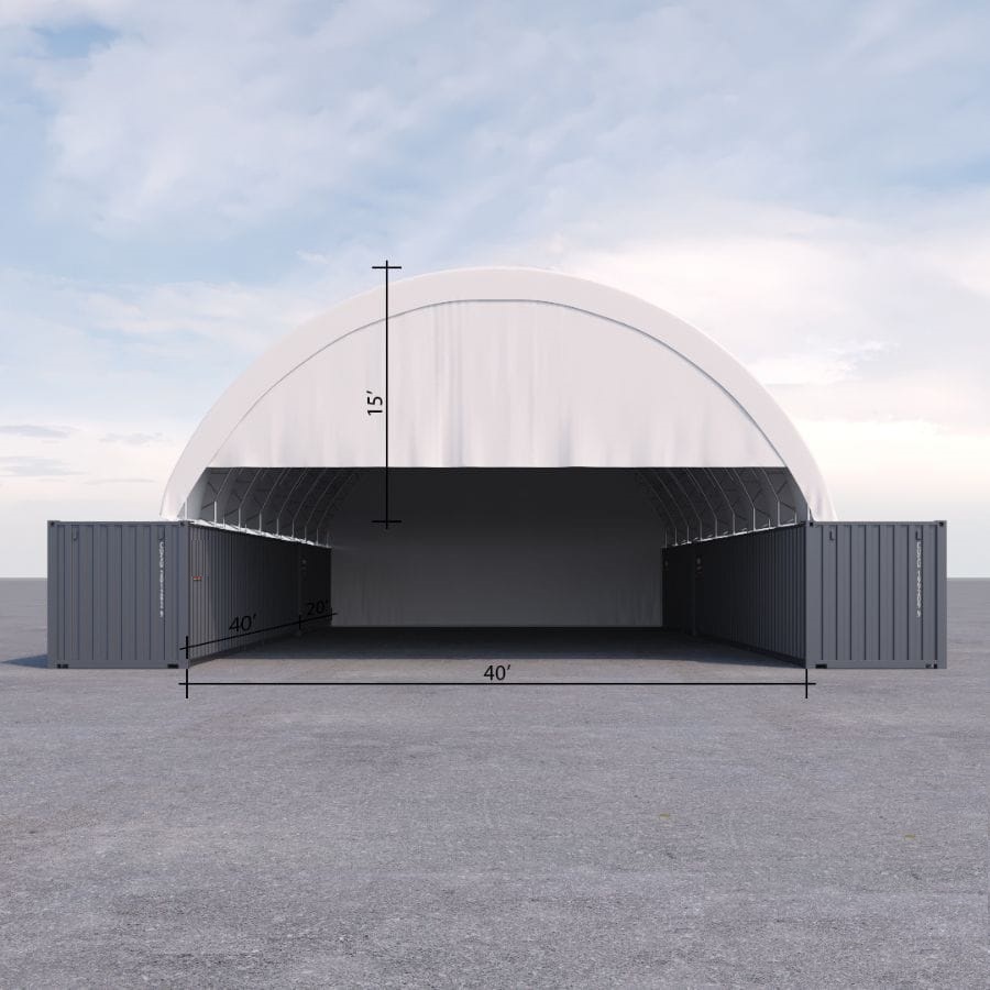 40&rsquo; x 60&rsquo; Container Shelter - Port Shipping Containers