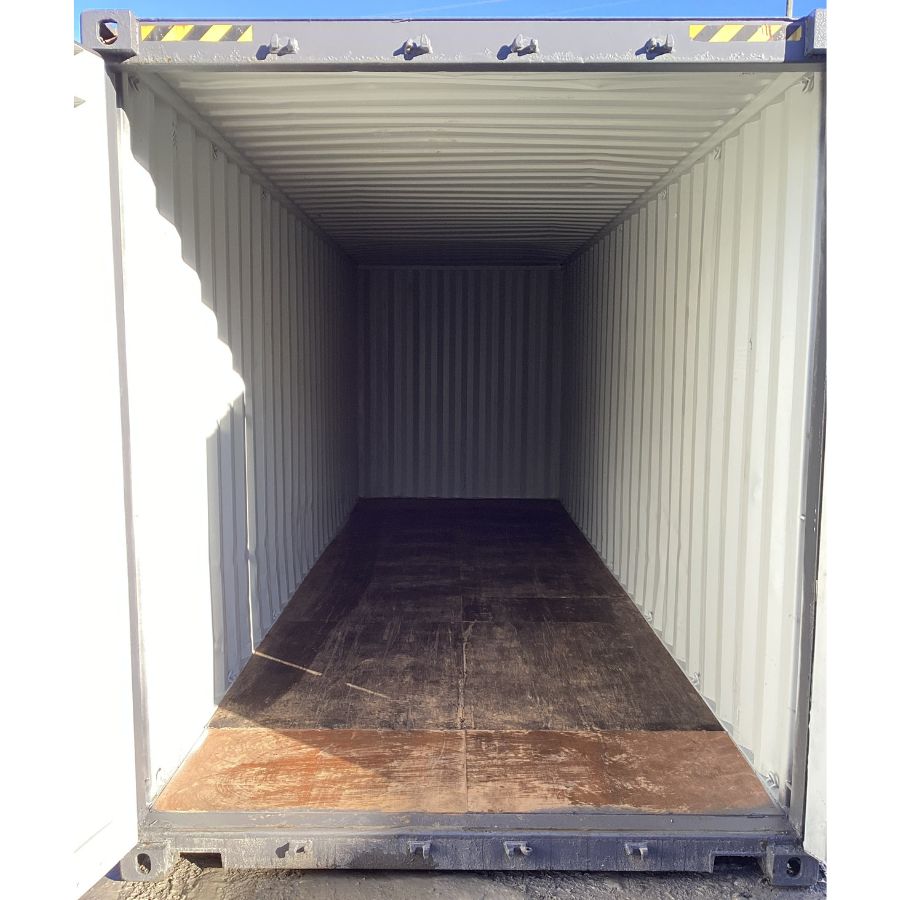 25&rsquo;HC Used Shipping Container (Painted Slate Grey) - Port Shipping Containers