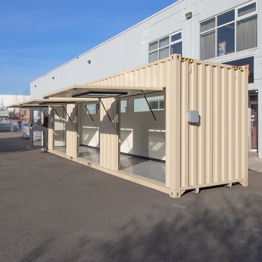 40’ Art Studio w/Flip up Doors - Port Shipping Containers